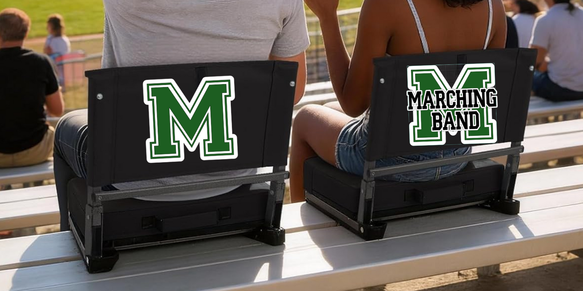 Custom Stadium Chairs - Any team logo you send on a stadium chair