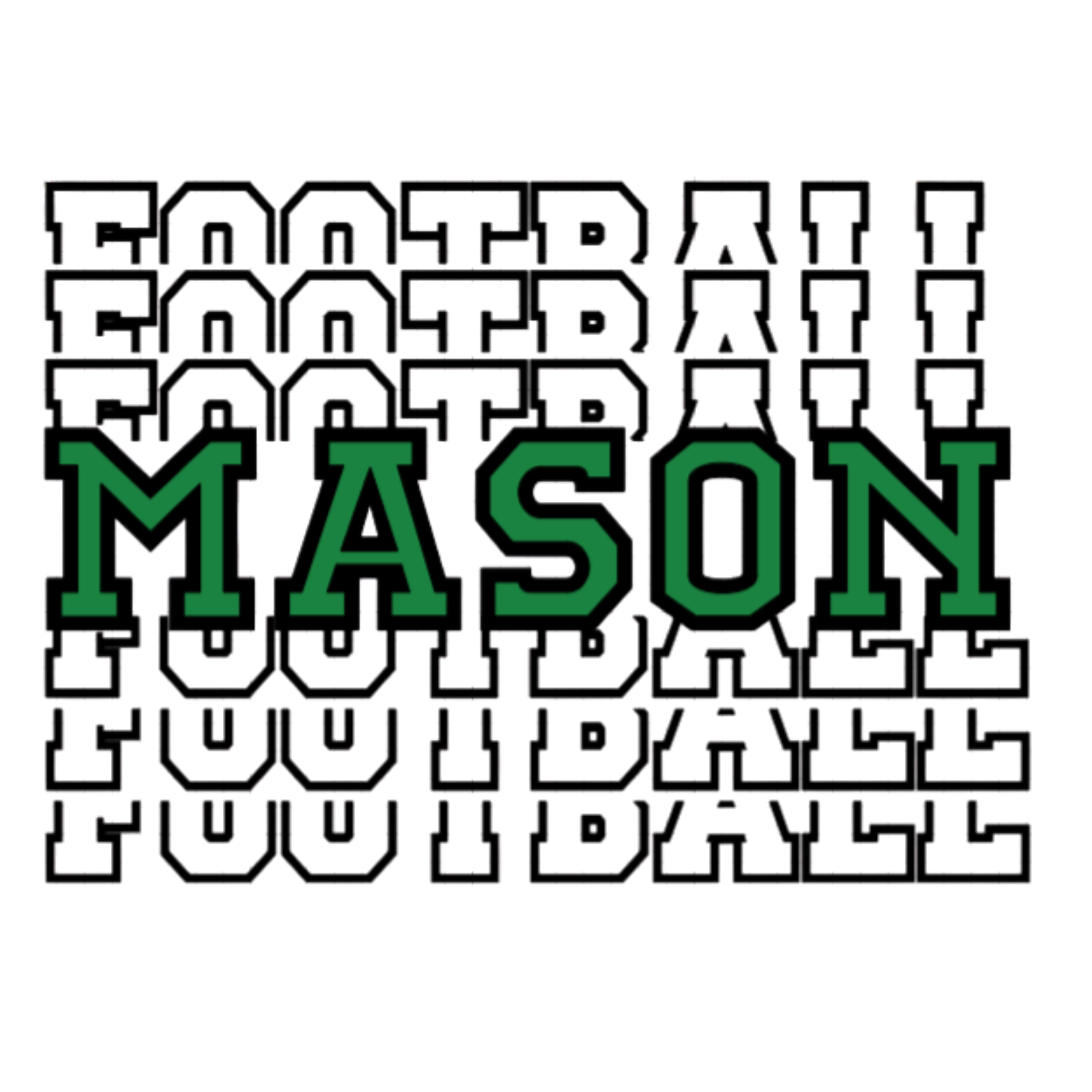 Mason Football Long Sleeve T-shirts - 6 logos to choose from