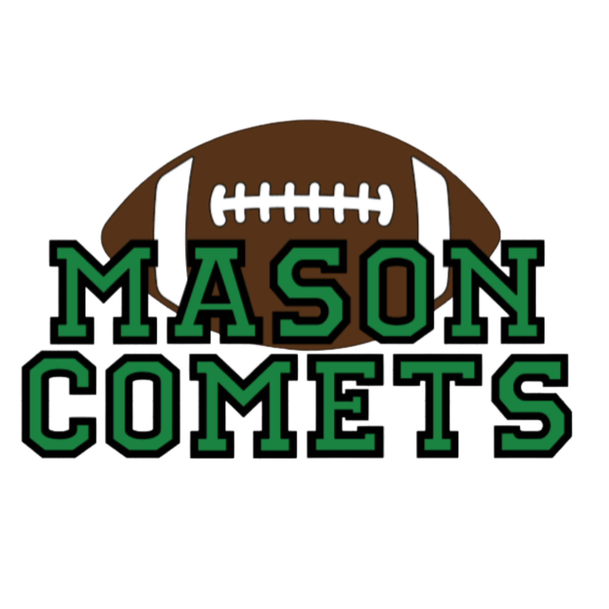 Mason Football Long Sleeve T-shirts - 6 logos to choose from