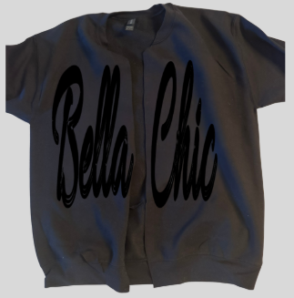 Bella Chic Salon Crew Neck Sweatshirt Cardigan