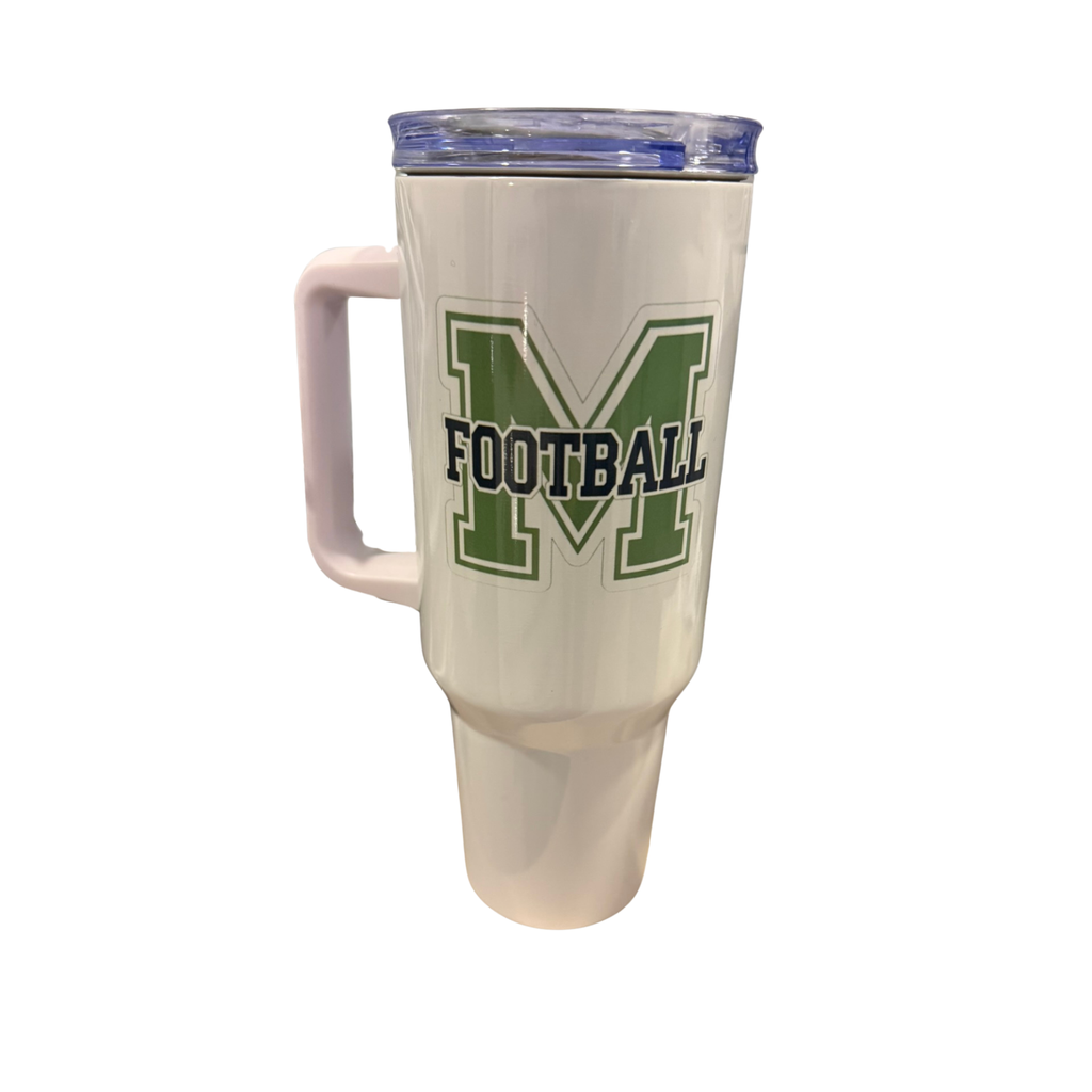 Mason 40oz Tumbler - pick from Mason, Mason Football, Mason Cheer, and Mason Marching Band
